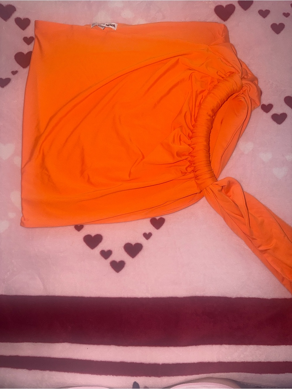 Fashion Nova Ximena Low Rise Ruched Micro Mini Skirt - Orange